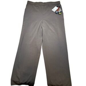 Briggs New York Womens Brown Straight Leg Dress Pants Size 14S Short NWT